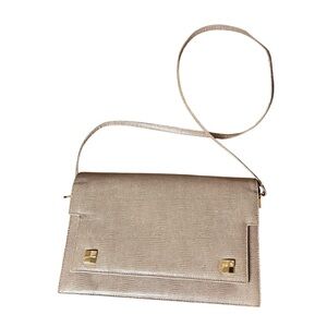 VTG 70s Jay Herbert New York Beige Reptile Lizard Leather Shoulder Bag Purse